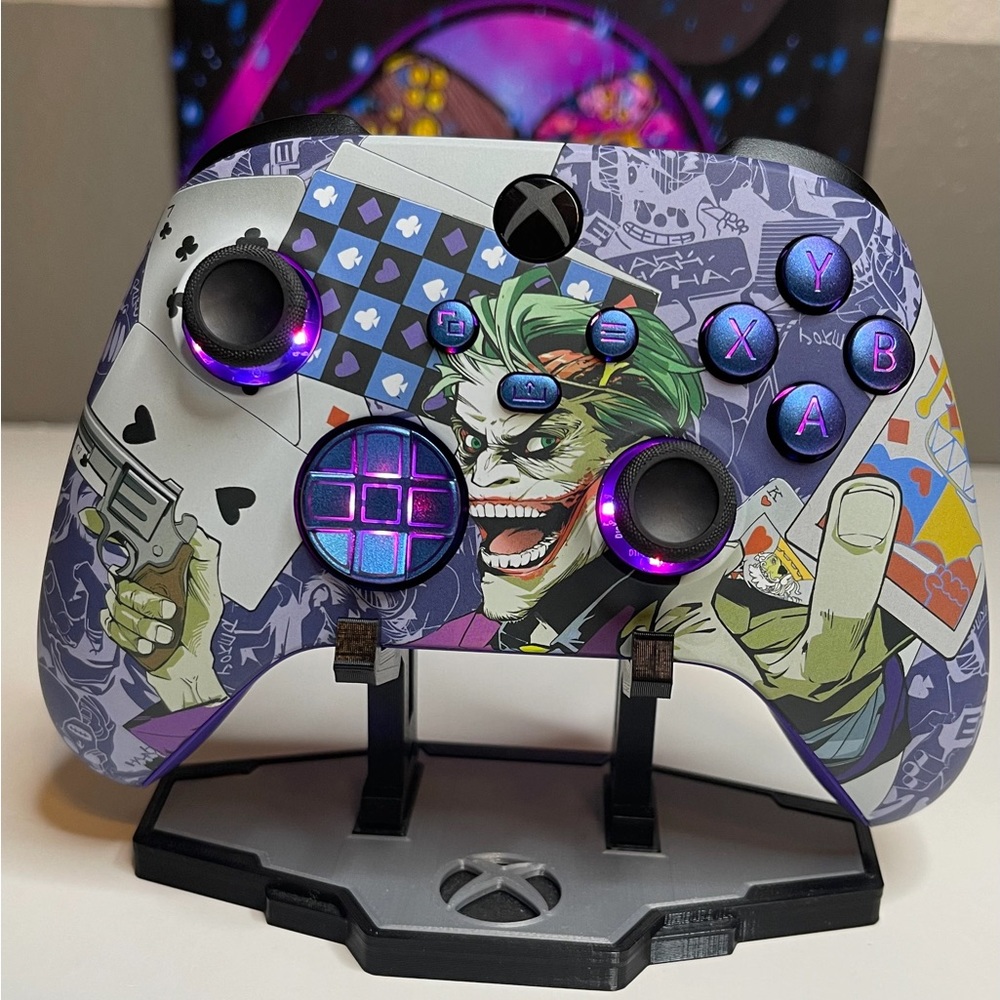 Microsoft Xbox Series X/S Custom Modded Controller with LED lights “Joker”